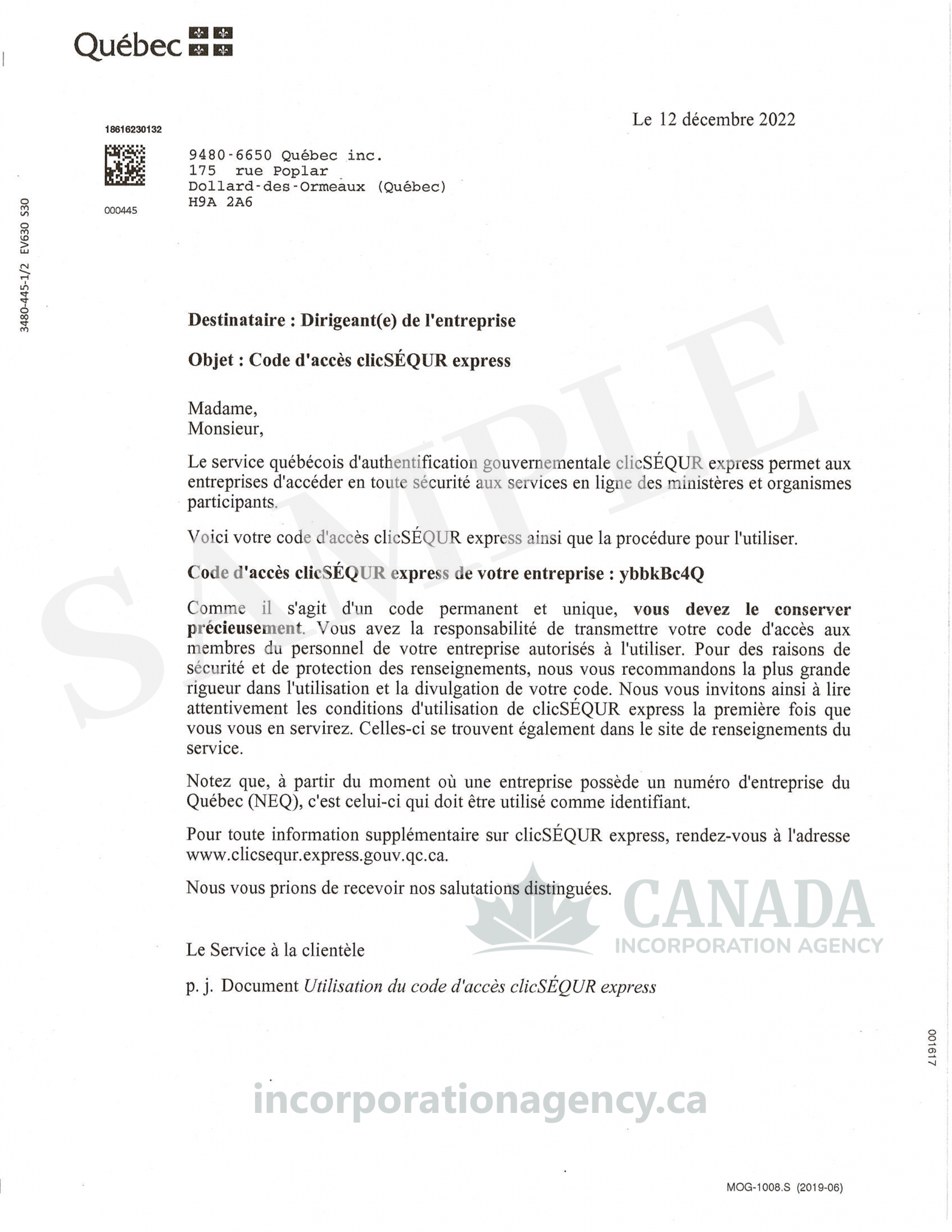 Company Key | Canada Incorporation Agency